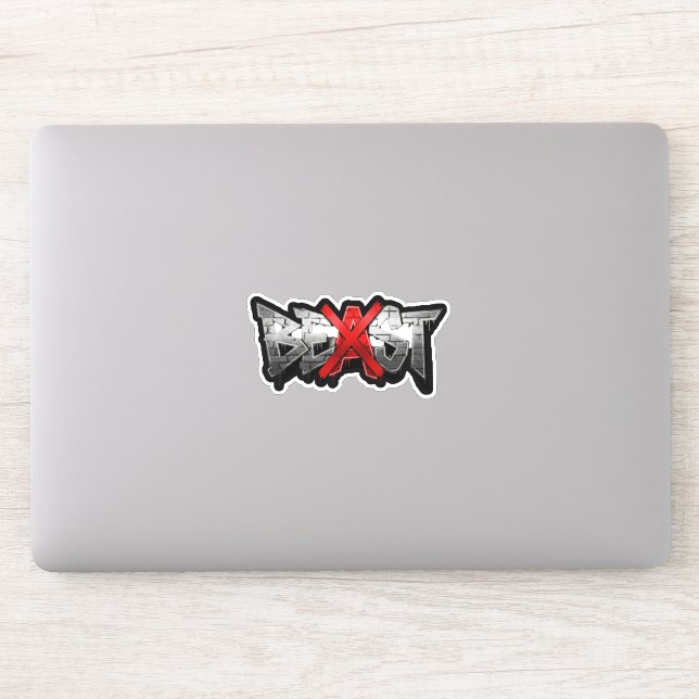 Pegatina Custom-Cut Vinyl BEAST Logo Sticker (Ordenador)