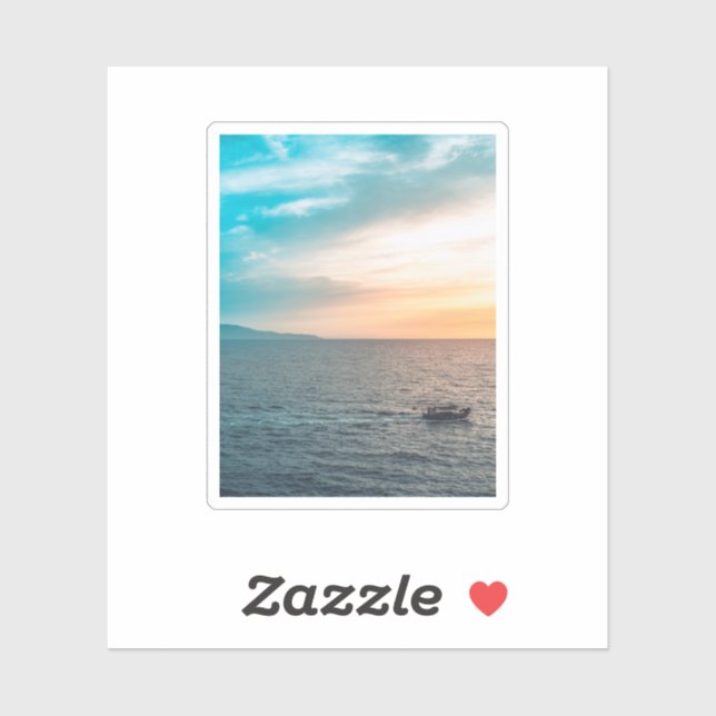 Pegatina Custom-Cut Vinyl Photo Sticker – Personalized Gift (Hoja)