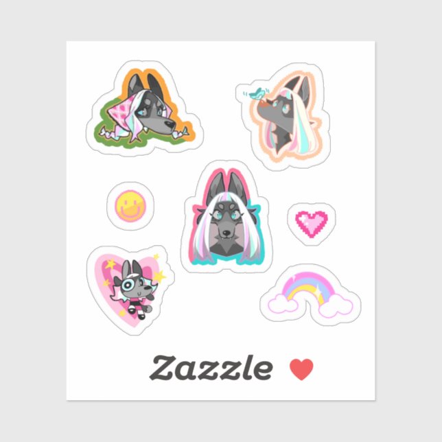 Pegatina Custom-Cut Vinyl Sticker (Hoja)