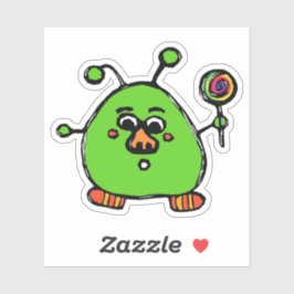 Pegatina Custom-Cut Vinyl Sticker - Allen Alien