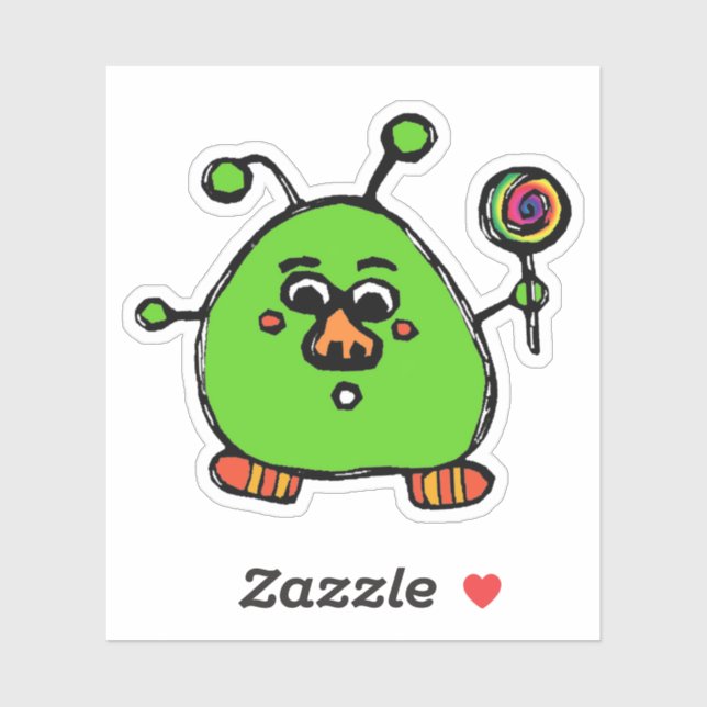 Pegatina Custom-Cut Vinyl Sticker - Allen Alien (Hoja)