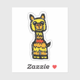 Pegatina Custom-Cut Vinyl Sticker - Arnie Alpaca