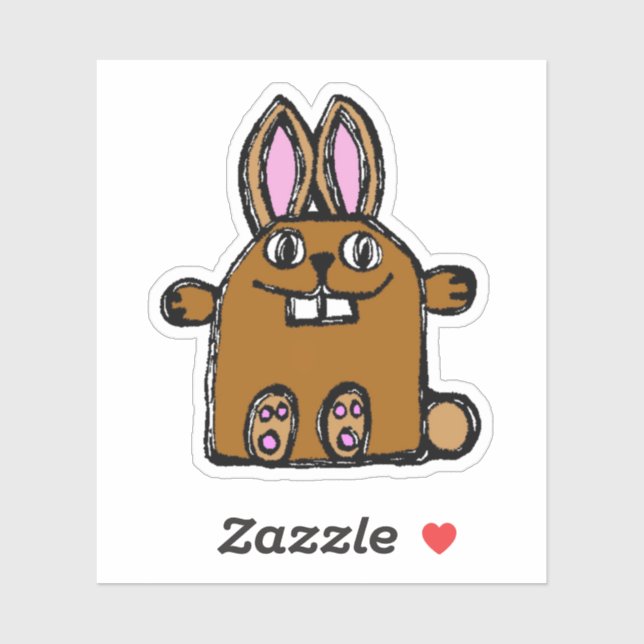 Pegatina Custom-Cut Vinyl Sticker - Bailey Bunny (Hoja)