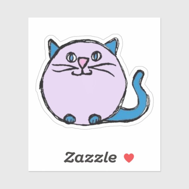 Pegatina Custom-Cut Vinyl Sticker - Carlie Cat (Hoja)