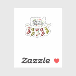 Pegatina Custom-Cut Vinyl Sticker Christmas
