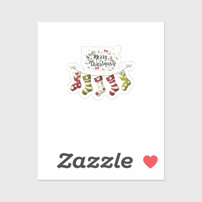 Pegatina Custom-Cut Vinyl Sticker Christmas (Hoja)