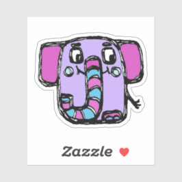 Pegatina Custom-Cut Vinyl Sticker - Ely Elephant