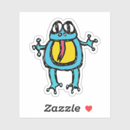 Pegatina Custom-Cut Vinyl Sticker - Frankie Frog