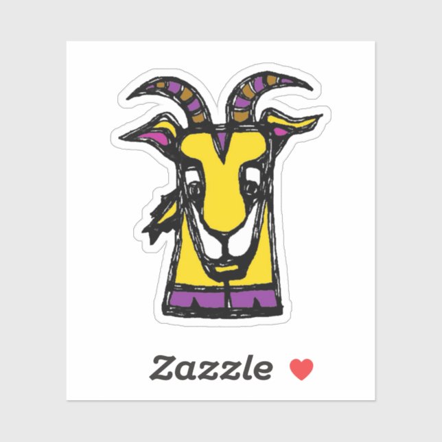 Pegatina Custom-Cut Vinyl Sticker - Gracie Goat (Hoja)