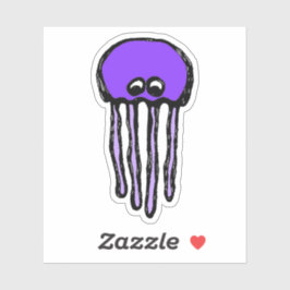 Pegatina Custom-Cut Vinyl Sticker - Josie Jellyfish