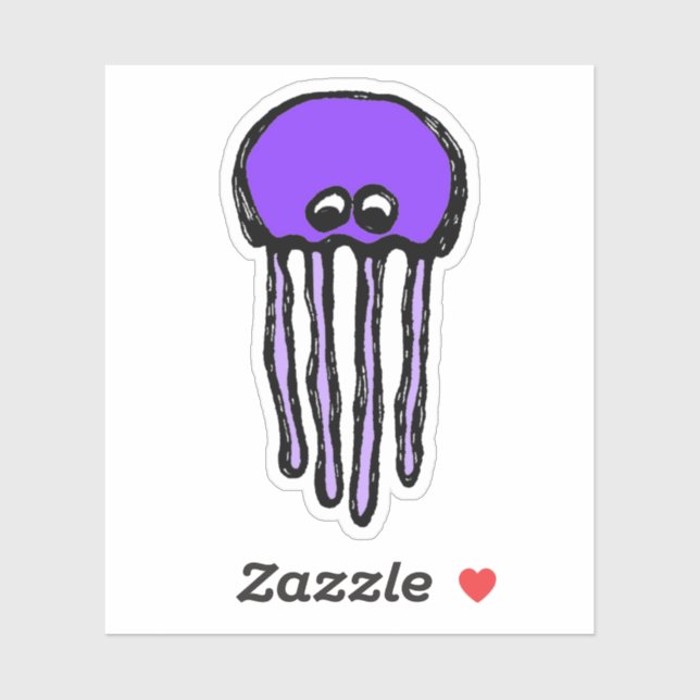 Pegatina Custom-Cut Vinyl Sticker - Josie Jellyfish (Hoja)