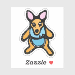 Pegatina Custom-Cut Vinyl Sticker - Kelly Kangaroo