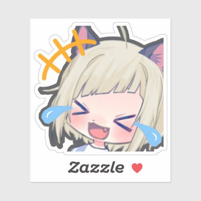 Pegatina Custom-Cut Vinyl Sticker【laughing】カスタムカットビニールステッカー (Hoja)