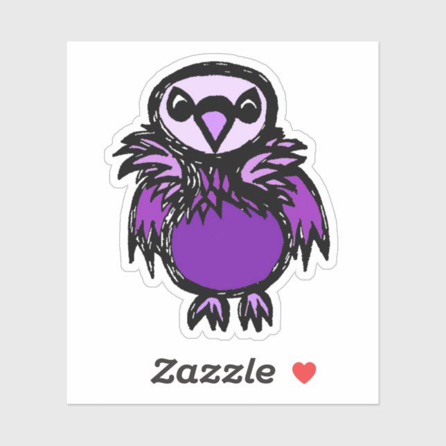 Pegatina Custom-Cut Vinyl Sticker - Violet Vulture (Hoja)