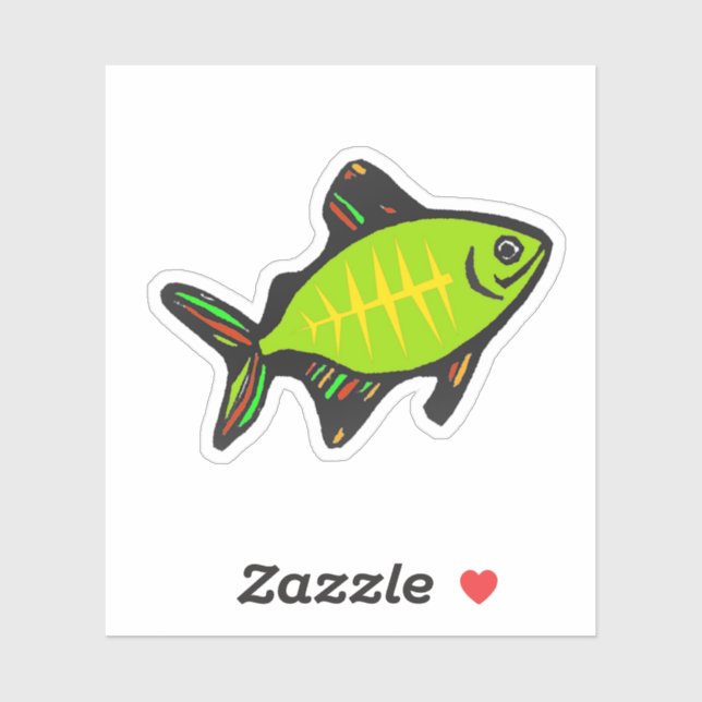 Pegatina Custom-Cut Vinyl Sticker - Xavier X-ray Fish (Hoja)