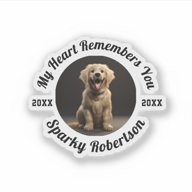 Pegatina Custom Dog Memory & Remembrance Design (Anverso)