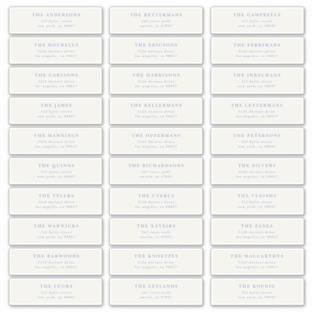 Pegatina Custom Editable Individual Wedding Guest Address (Anverso)