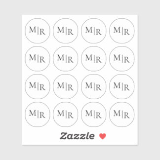 Pegatina Custom Elegant | Minimal Business Initial Design 