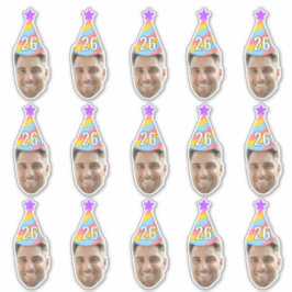 Pegatina Custom Face 20th 30th 40th 50th 60th 70th Birthday