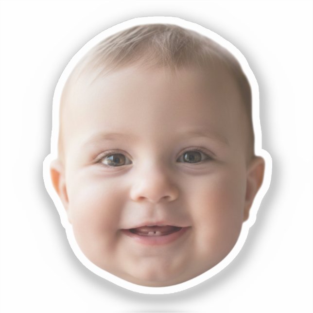Pegatina Custom Face Stickers Personalized Face Photo (Anverso)