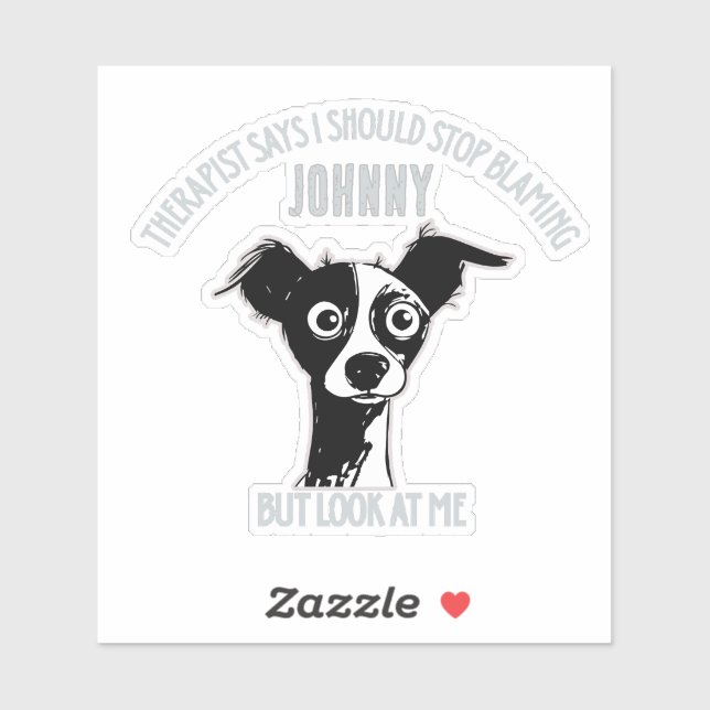 Pegatina Custom Funny Photo & Name - Stop Blaming (Hoja)