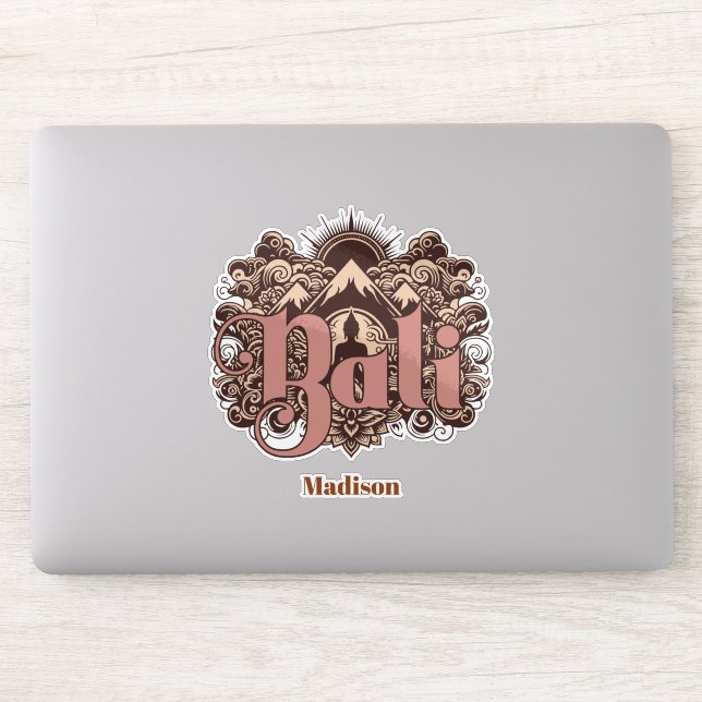 Pegatina Custom Name Bali (Ordenador)