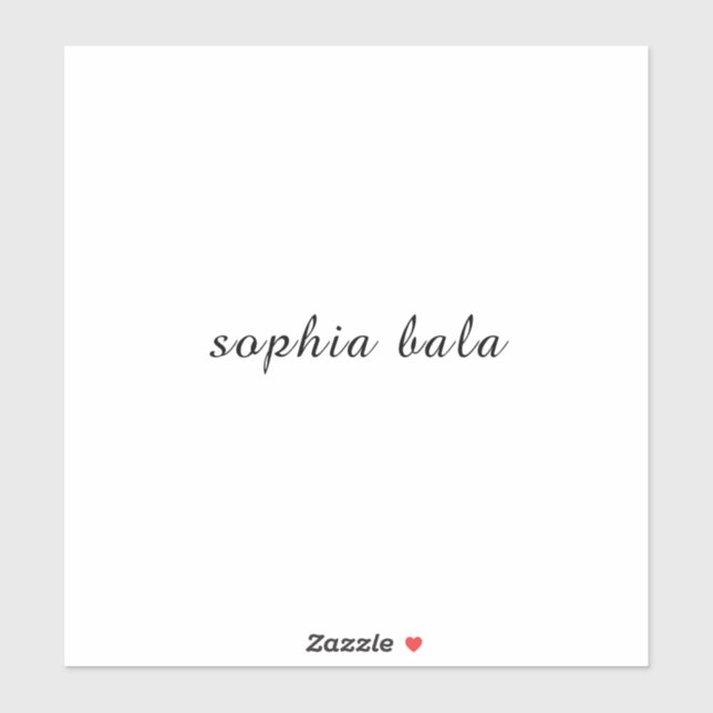 Pegatina Custom Name Modern Handwritten Design (Hoja)
