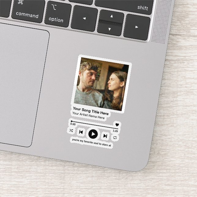 Pegatina Custom Photo Music Player Personalized Song Gift (Detalle)