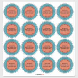 Pegatina Custom Southwest Style Jar Box Tin Label Set