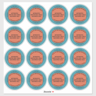Pegatina Custom Southwest Style Jar Box Tin Label Set