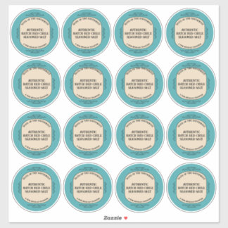 Pegatina Custom Southwestern Style Jar Box Tin Label Set