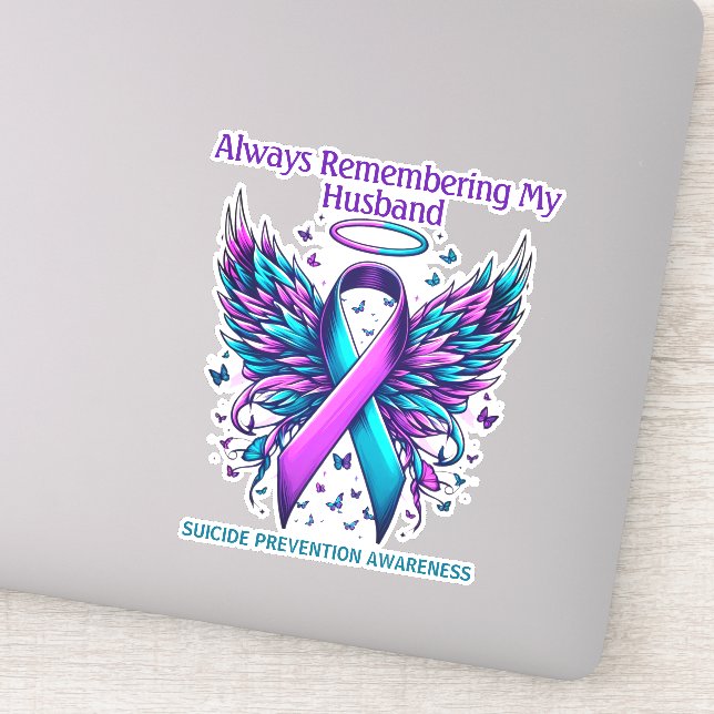 Pegatina Custom Suicide Prevention Awareness Memorial  (Detalle)