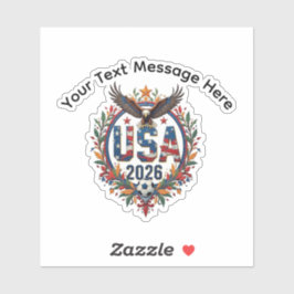 Pegatina Custom USA National Soccer Bald Eagle Logo