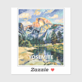 Pegatina Custom Yosemite National Park Half Dome Colorful