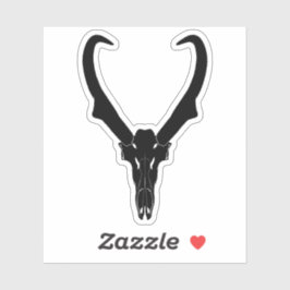 Pegatina Customizable Pronghorn Skull