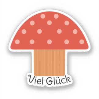 Pegatina Customized Cute Red Mushroom
