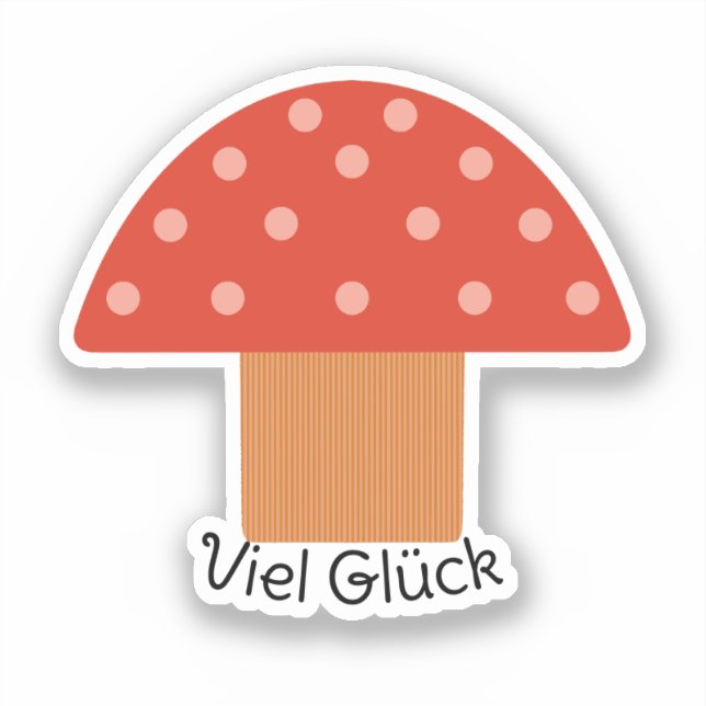 Pegatina Customized Cute Red Mushroom  (Anverso)