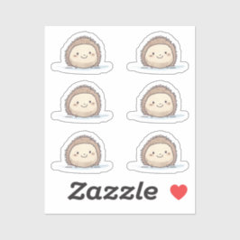 Pegatina Cuta acuarela Feliz edgehog