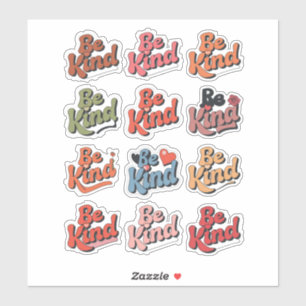 Pegatina Cuta colección de colorido Be Kind
