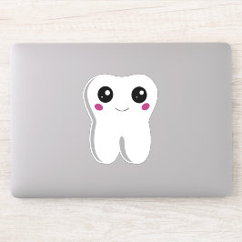 Pegatina Cuta dental dental dental sonriente feliz