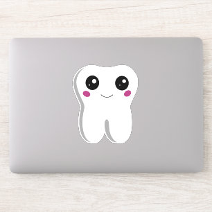 Pegatina Cuta dental dental dental sonriente feliz