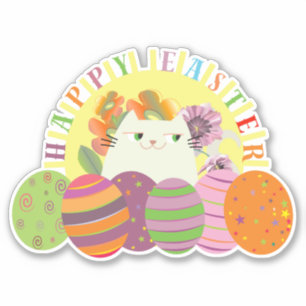 Pegatina Cuta Feliz Pascua