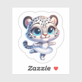 Pegatina Cute Anime Kawaii Balerina Snow Leopard Stickers