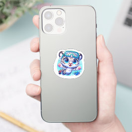 Pegatina Cute Anime Kawaii Snow Leopard Stickers