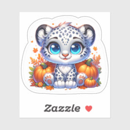 Pegatina Cute Anime Thanksgiving Snow Leopard Stickers