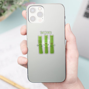 Pegatina Cute apio palitos trio verduras personalizados