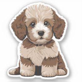 Pegatina Cute Aussiedoodle Puppy Doodle Dog Vinyl