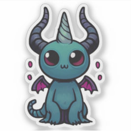 Pegatina Cute Baby Dragon Demon - Kawaii Fantasy
