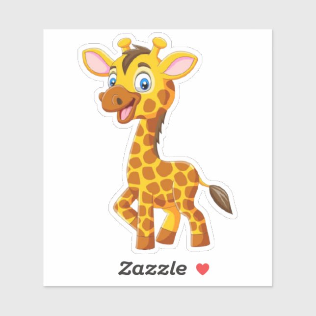 Pegatina Cute Baby Giraffe Smiling Cartoon-35280 (Hoja)