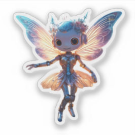 Pegatina Cute Ballerina Dancing Robot Pixie